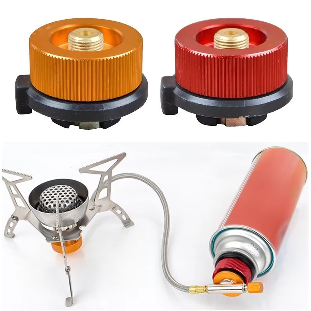 Camping Cooking Wood Stove - アウトドアキャンプハイキングストーブバーナー分割型炉コンバーターコネクターオートオフガスカートリッジタンクシリンダーアダプター