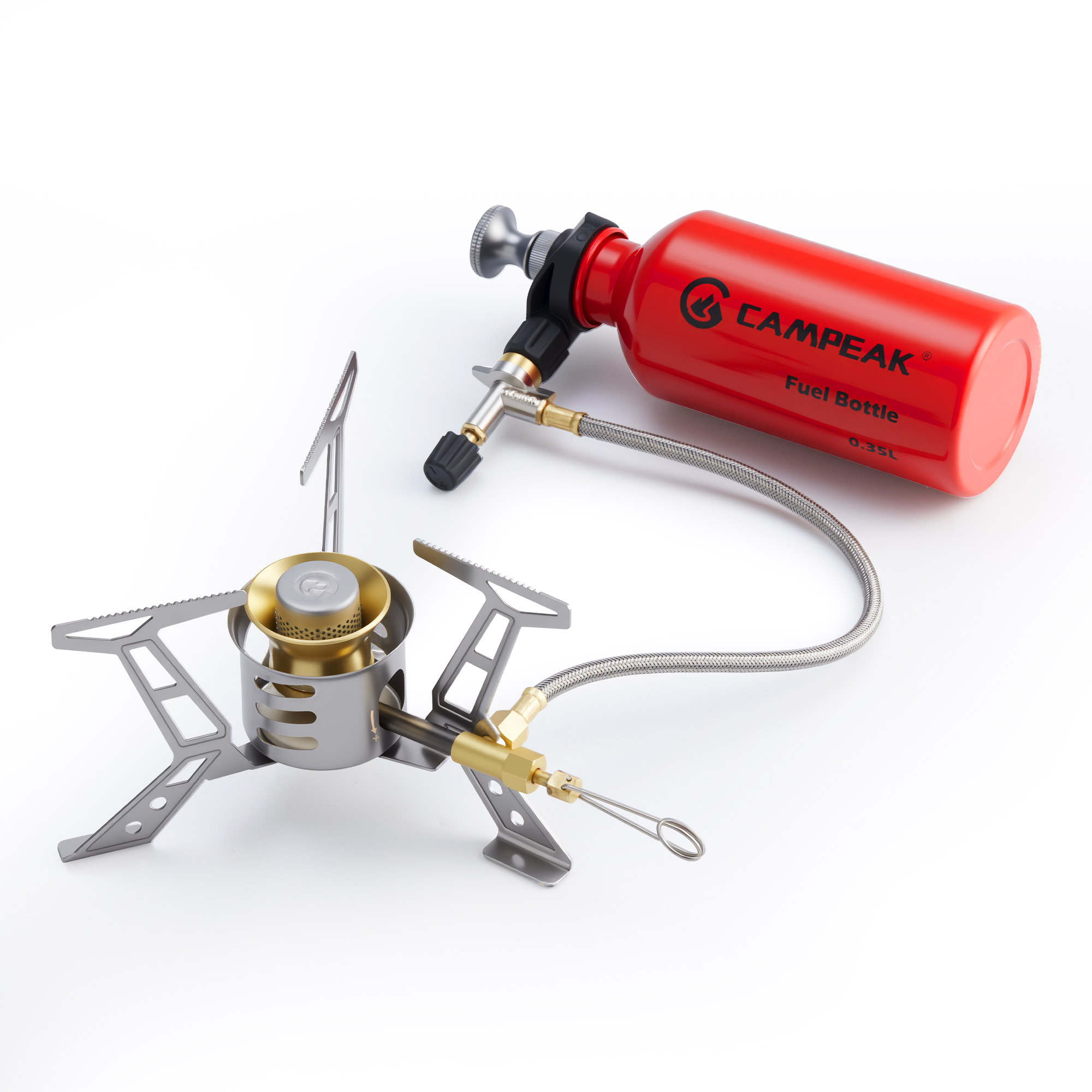 Camping Cooking Wood Stove - 燃料油ストーブ、ガソリンバーナー、多燃料ガソリンストーブ、ディーゼル、灯油ストーブ（静音キャップ付き）、アウトドアキャンプ、ハイキング用