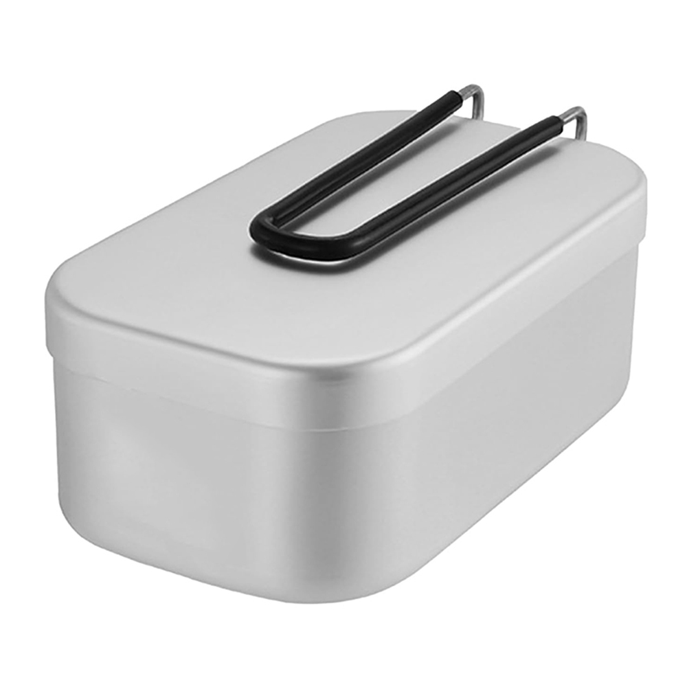Camping Hiking Cooking - 800 ミリリットルアルミ弁当箱屋外キャンプ調理器具食器折りたたみハンドルピクニックボックス調理食品弁当箱ハイキング用