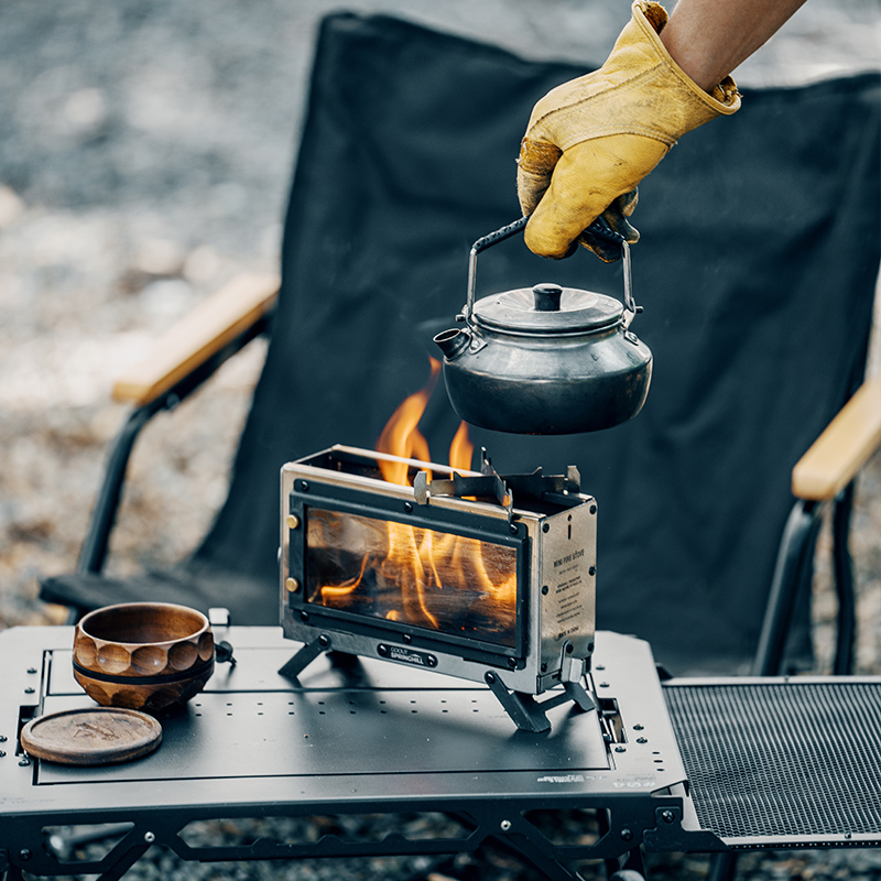 Camping Cooking Wood Stove - Goout スプリングヒル ウッドストーブ ポータブル薪ストーブ ステンレス製 屋外暖炉