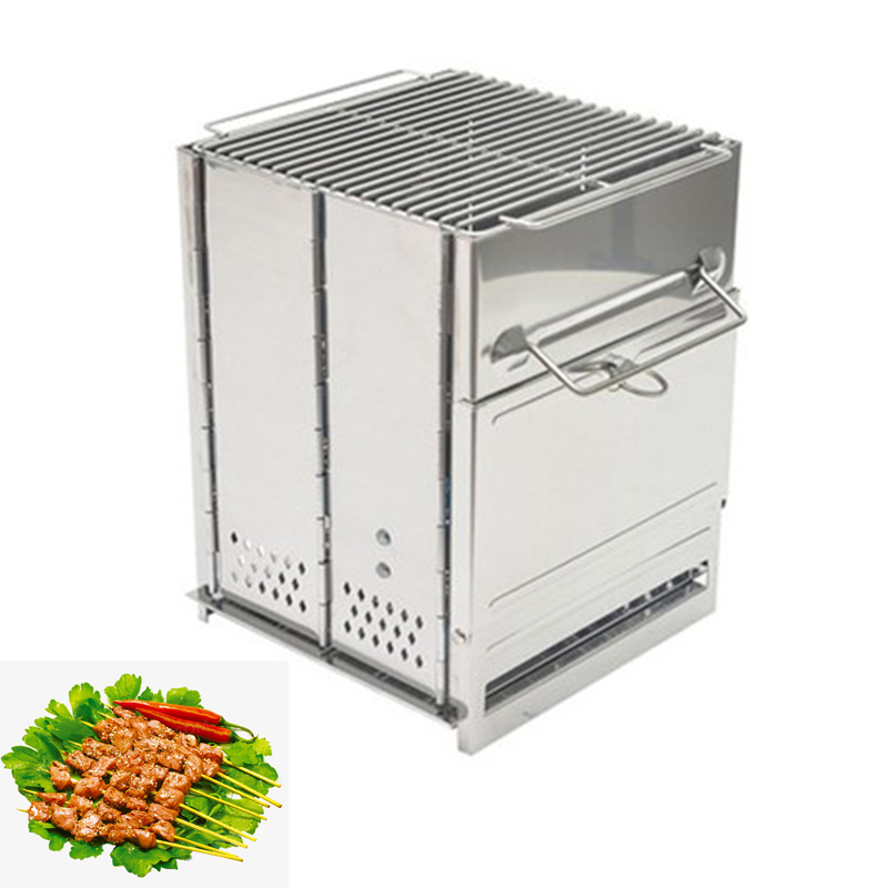 Camping Cooking Wood Stove - ウッドストーブ アウトドア キャンプ用品 分解可能なポータブルピクニックストーブ クロスボーダー クッキングガーナーアクセサリー