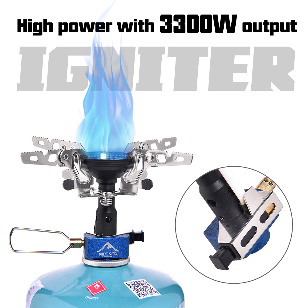 Camping Cooking Hob - 屋外キャンプ用ガスバーナー アウトドアストーブ 3300W イグナイター付き キャンプ用品 ポータブル