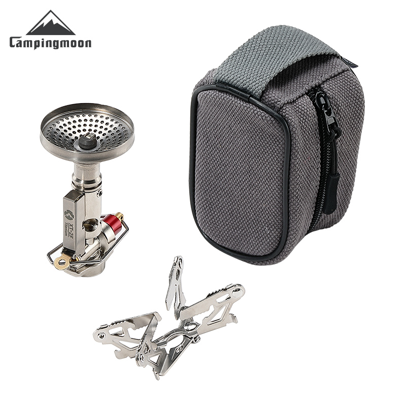 Camping Cooking Hob - CAMPINGMOON XT-2F Xuanfeng チタンロケットストーブ ポータブルミニキャンプガスバーナー 安定電圧出力