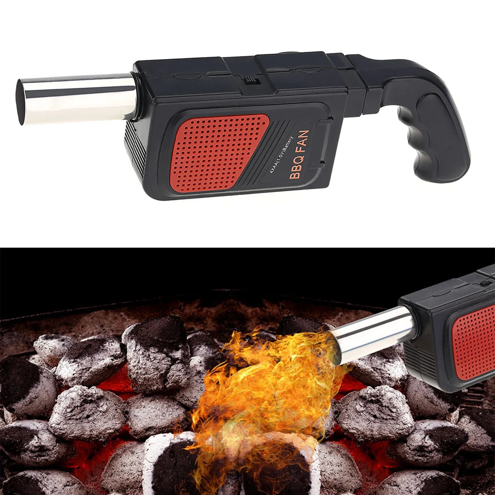 Camping Hiking Cooking - ポータブルハンドヘルド電気バーベキューファン送風機屋外キャンプバーベキューピクニックベーカリーグリルアクセサリーバーベキュー調理ツール