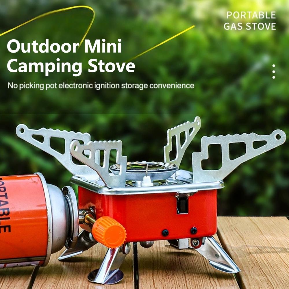 ポータブル折りたたみ式防風キャンプガスストーブビッグパワーバ - Camping Cooking Wood Stove のレビューと価格