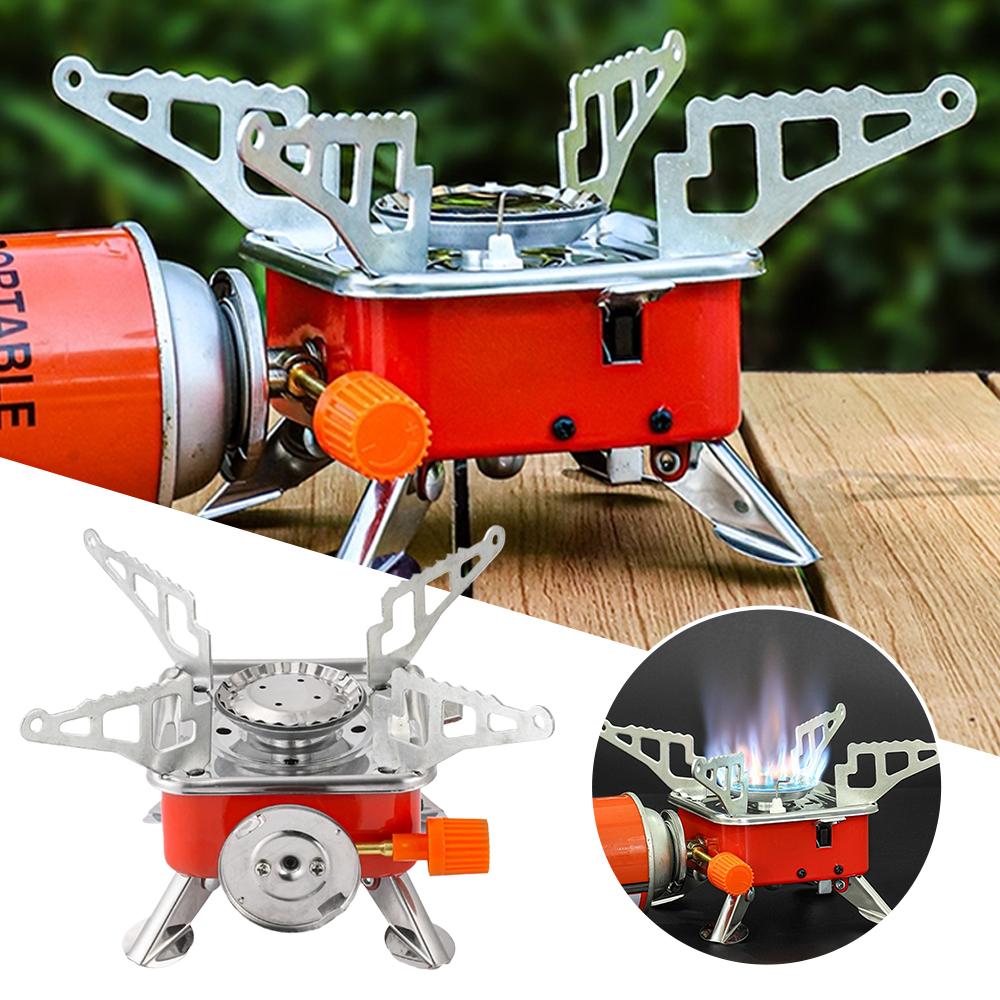 ポータブル折りたたみ式防風キャンプガスストーブビッグパワーバ - Camping Cooking Wood Stove のレビューと価格