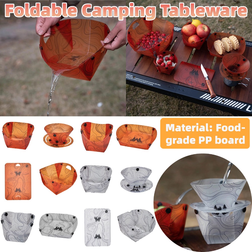 折りたたみ式キャンプ食器ポータブルボウルディナープレートコー - Camping Cooking Plate のレビューと価格