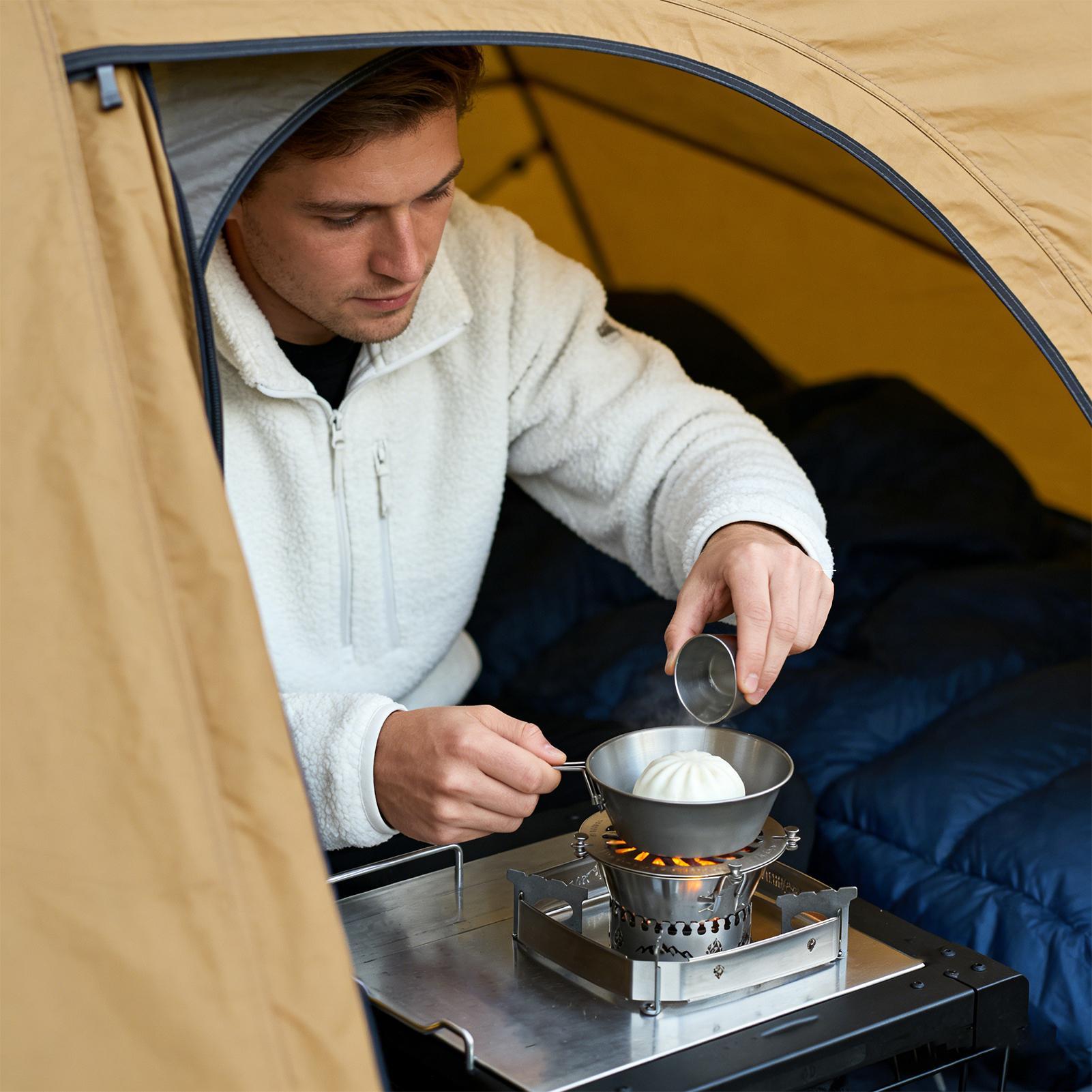 ラウンドスチーマーラックステンレス鋼ラウンドベーキングプレー - Camping Hiking Cooking のレビューと価格