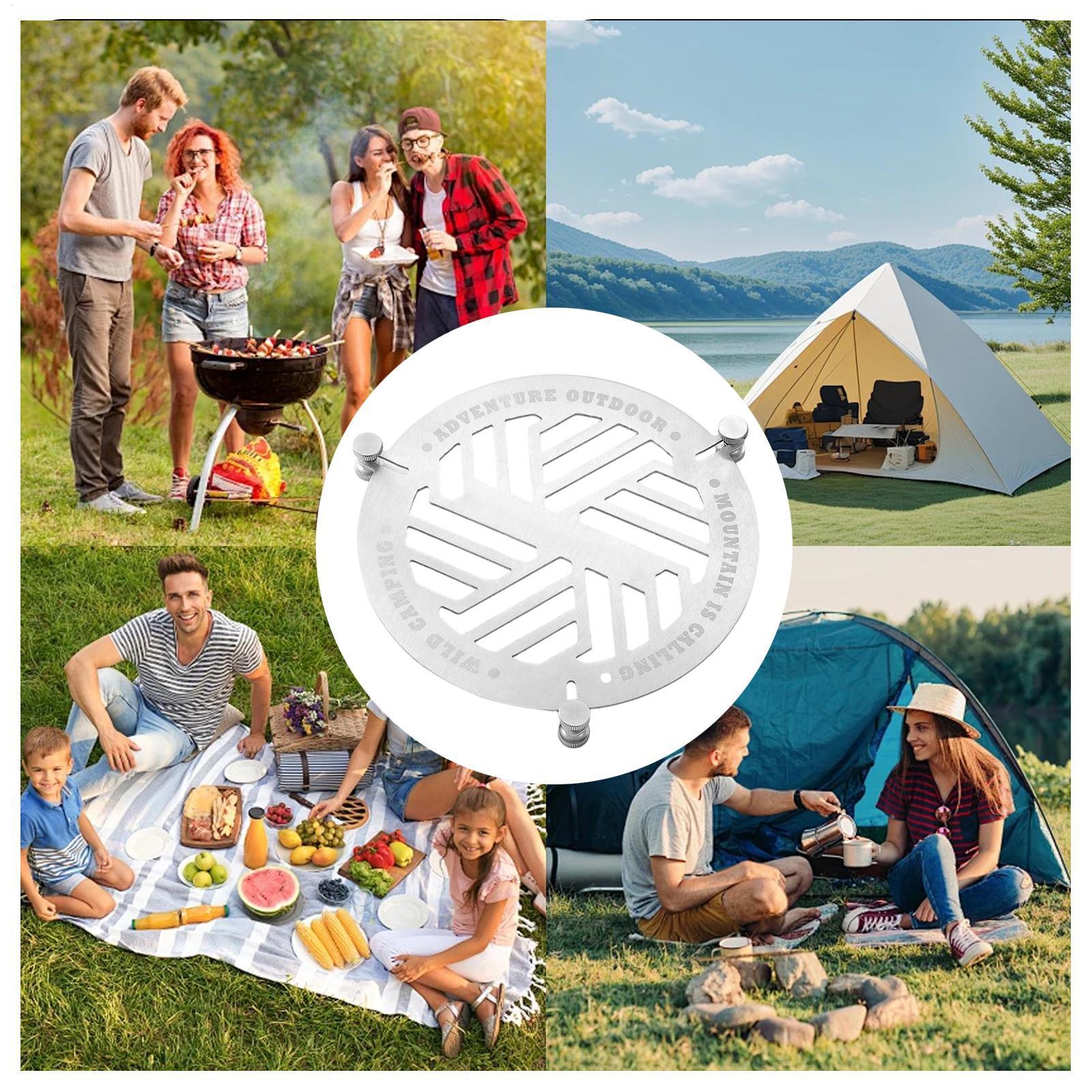 ラウンドスチーマーラックステンレス鋼ラウンドベーキングプレー - Camping Hiking Cooking のレビューと価格