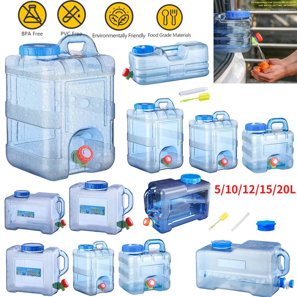 5-15L 飲料水バケツ駆動純水タンク水貯蔵キャリア蛇口付き - Camping Cooking And Drinking のレビューと価格