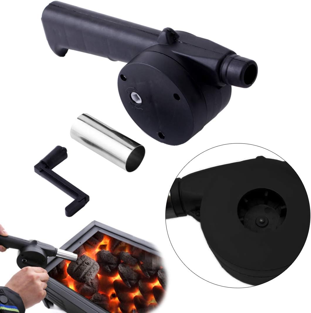 BBQファン送風機、速燃スターター、ポータブル手動クランク、 - Camping Hiking Cooking のレビューと価格