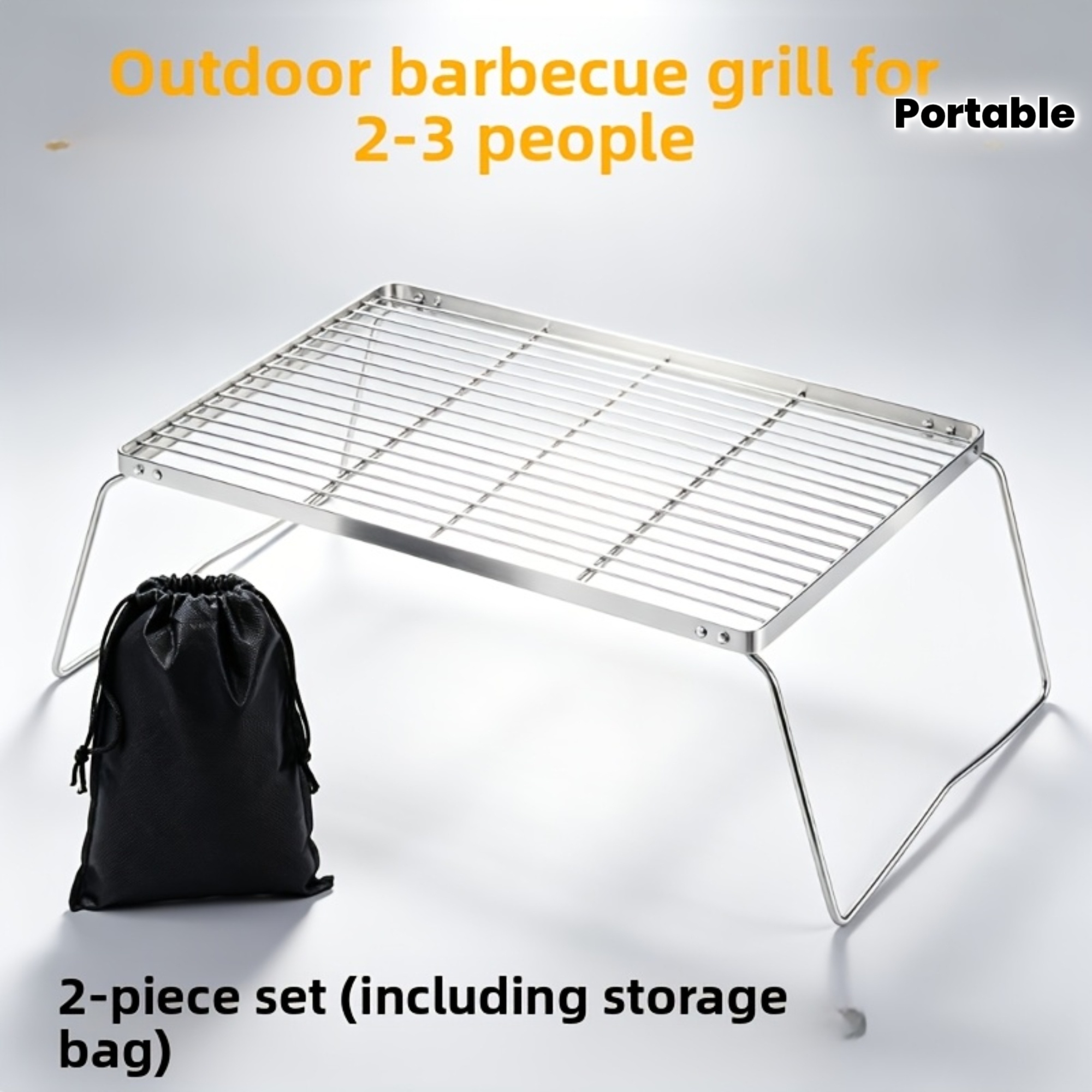 ポータブル折りたたみ式ステンレスキャンプファイヤースタンド  - Camping Cooking Accessories のレビューと価格