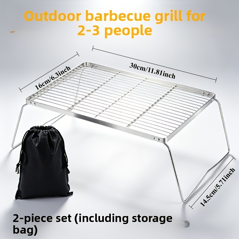 ポータブル折りたたみ式ステンレスキャンプファイヤースタンド  - Camping Cooking Accessories のレビューと価格