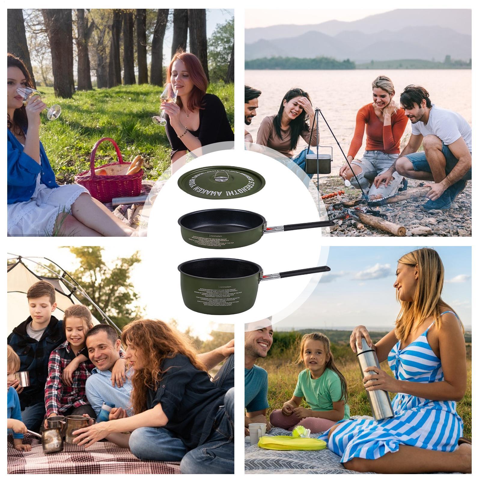キャンプ調理器具セットキャンプフライパン調理用取り外し可能な - Camping Cooking Set Detachable Handle のレビューと価格