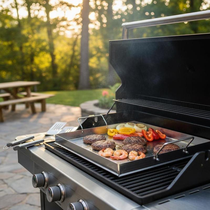 ユニバーサルフラットトップグリドル 18x16インチ キャン - Camping Hiking Cooking のレビューと価格