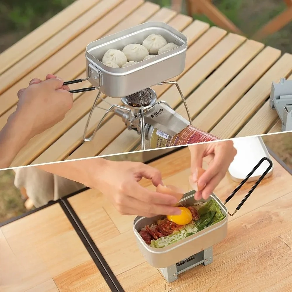 800/1400 ミリリットルアルミ弁当箱旅行キャンプ食器メ - Camping Outdoor Cooking Table のレビューと価格