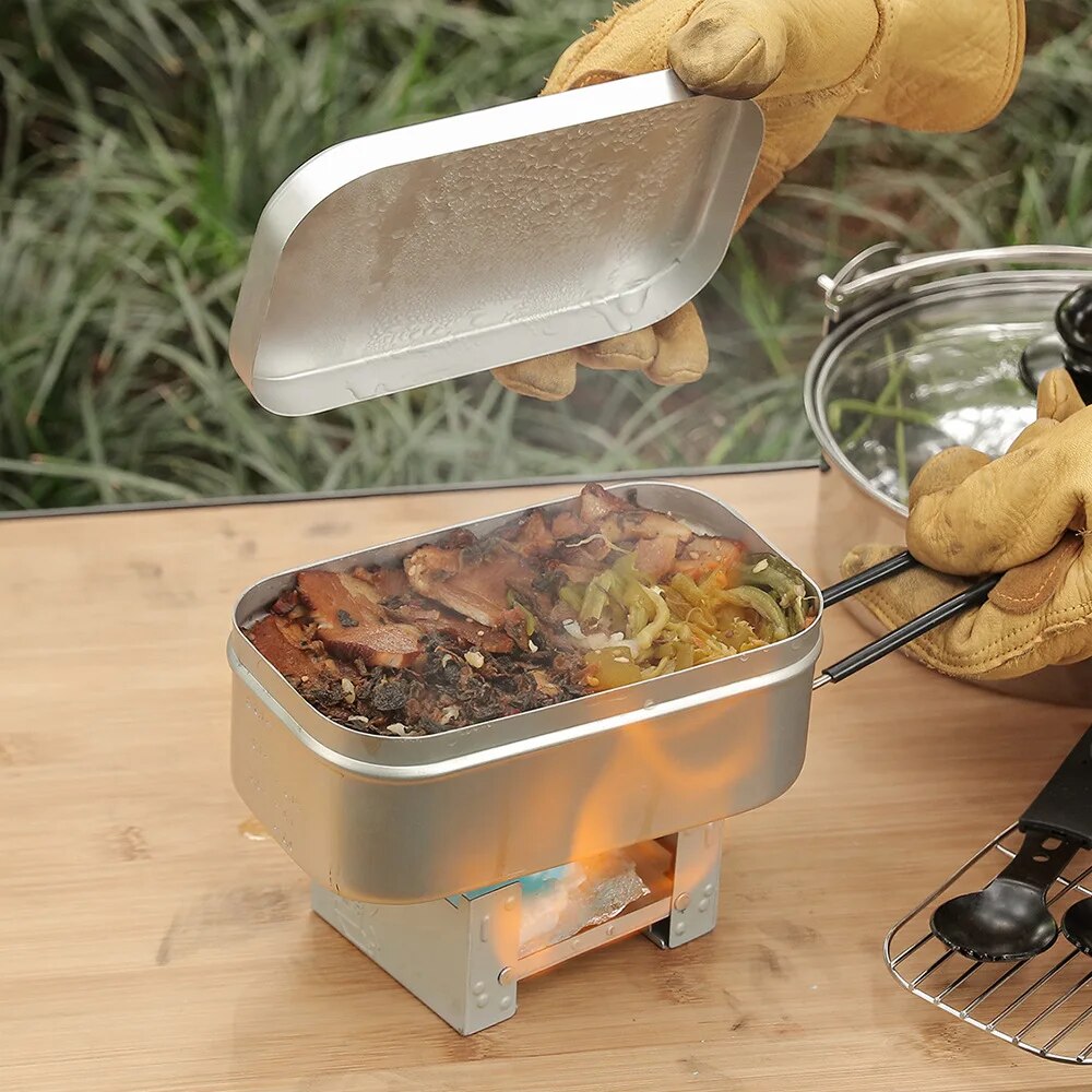 800/1400 ミリリットルアルミ弁当箱旅行キャンプ食器メ - Camping Outdoor Cooking Table のレビューと価格