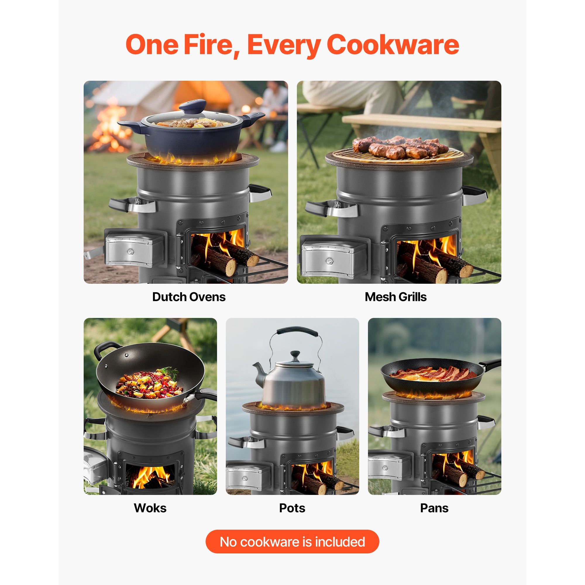 キャンプ用ロケットストーブ、携帯用薪ストーブ（キャリーバッグ - Camping Cooking Wood Stove のレビューと価格