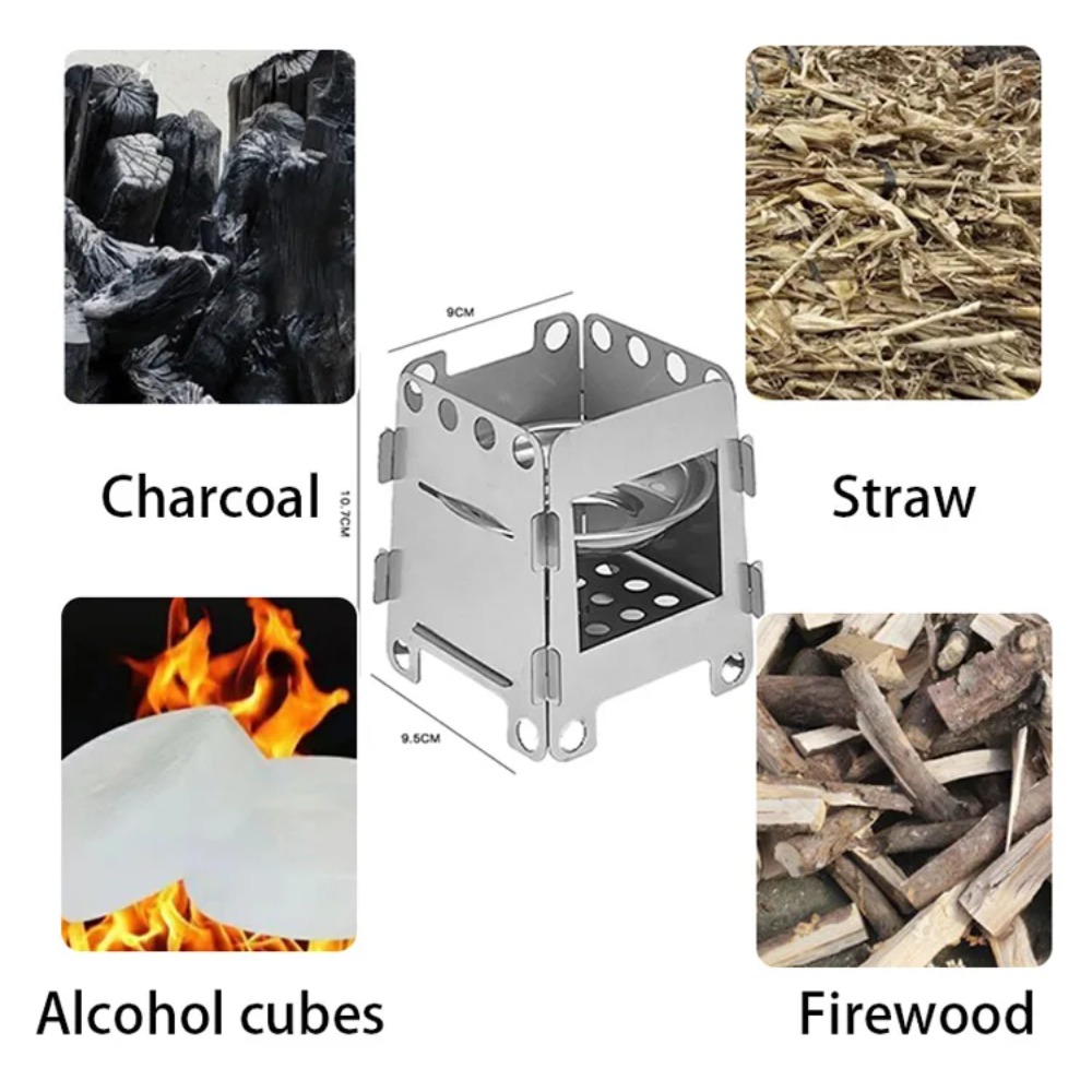 キャンプ炉薪ストーブアルコールストーブステンレス鋼ポータブル - Camping Cooking Wood Stove のレビューと価格