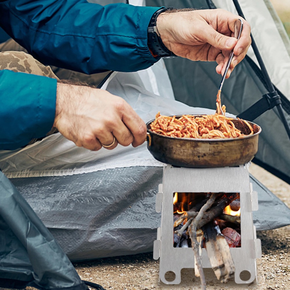キャンプ炉薪ストーブアルコールストーブステンレス鋼ポータブル - Camping Cooking Wood Stove のレビューと価格