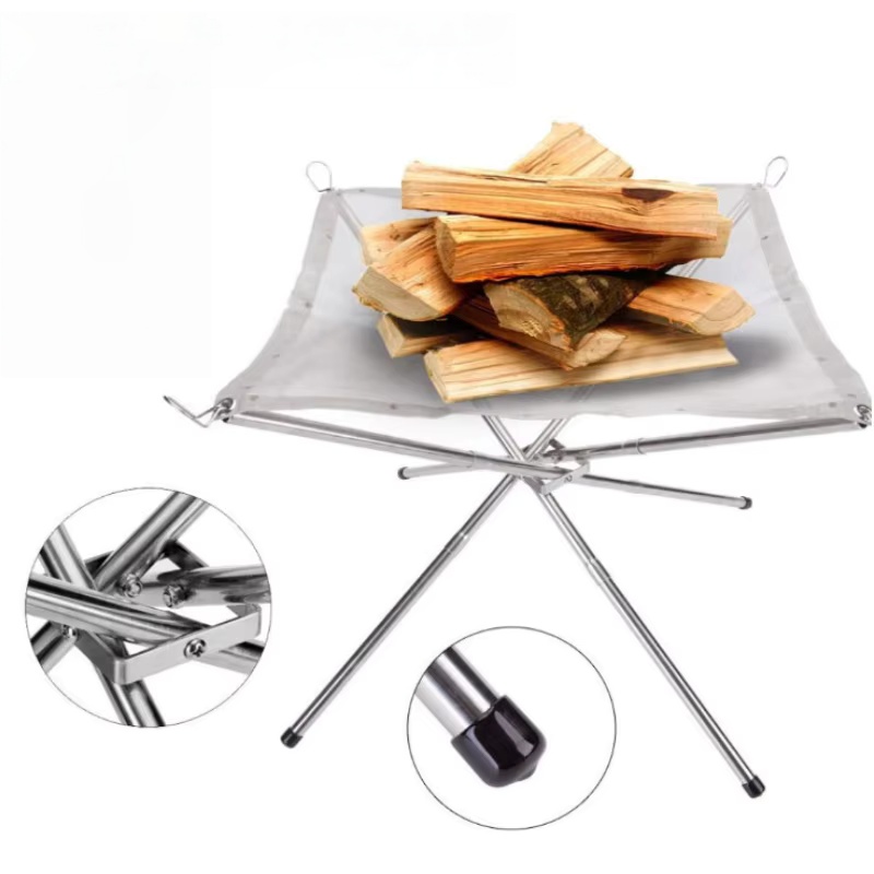 屋外BBQ焚き火ラック ポータブルキャンプファイヤーピットグ - Camping Cooking Wood Stove のレビューと価格