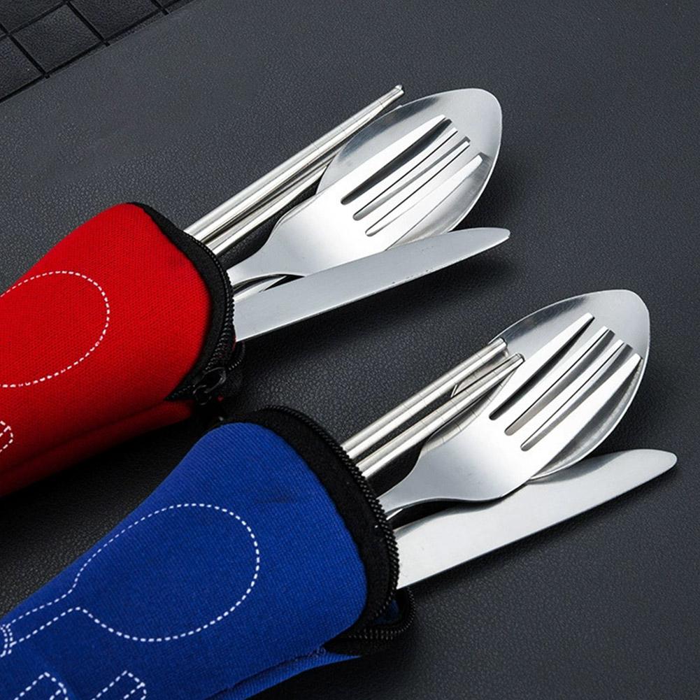 ピクニックセット食器洗浄可能ジッパー付きトラベルカトラリーキ - Camping Outdoor Cooking Table のレビューと価格