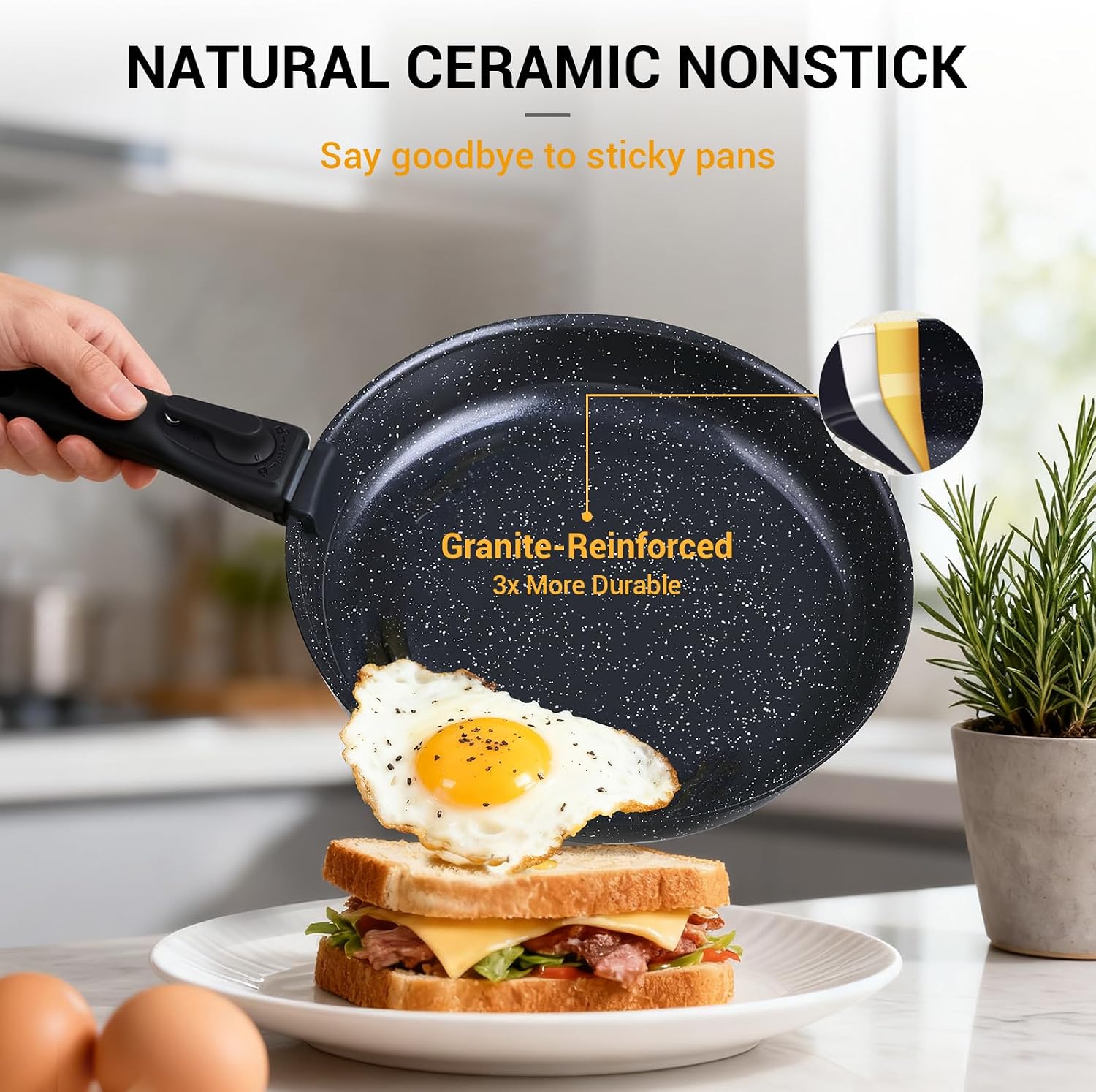 21点セット ノンスティック鍋フライパンセット セラミック製 - Camping Cooking Set Detachable Handle のレビューと価格