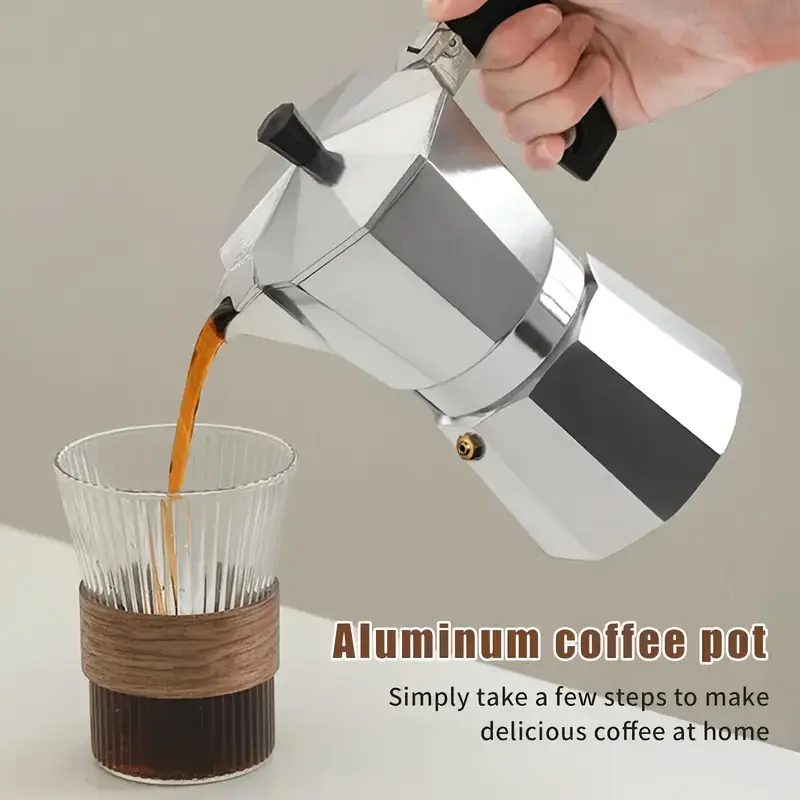 クラシックなアルミ製モカポット 50-300ML 家庭用コン - Camping Cooking Accessories のレビューと価格