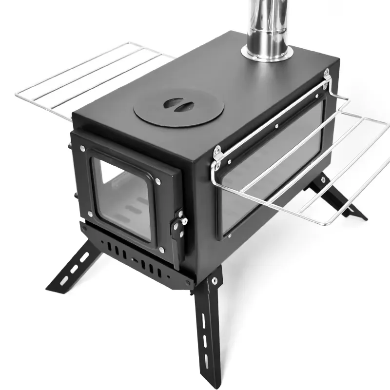 ポータブル冷間圧延鋼製屋外調理テントストーブ キャンプ用薪燃 - Camping Cooking And Drinking のレビューと価格