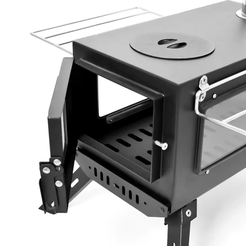 ポータブル冷間圧延鋼製屋外調理テントストーブ キャンプ用薪燃 - Camping Cooking And Drinking のレビューと価格