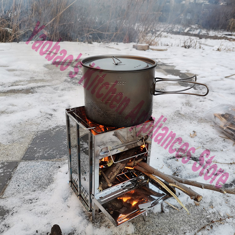 ウッドストーブ アウトドア キャンプ用品 分解可能なポータブ - Camping Cooking Wood Stove のレビューと価格