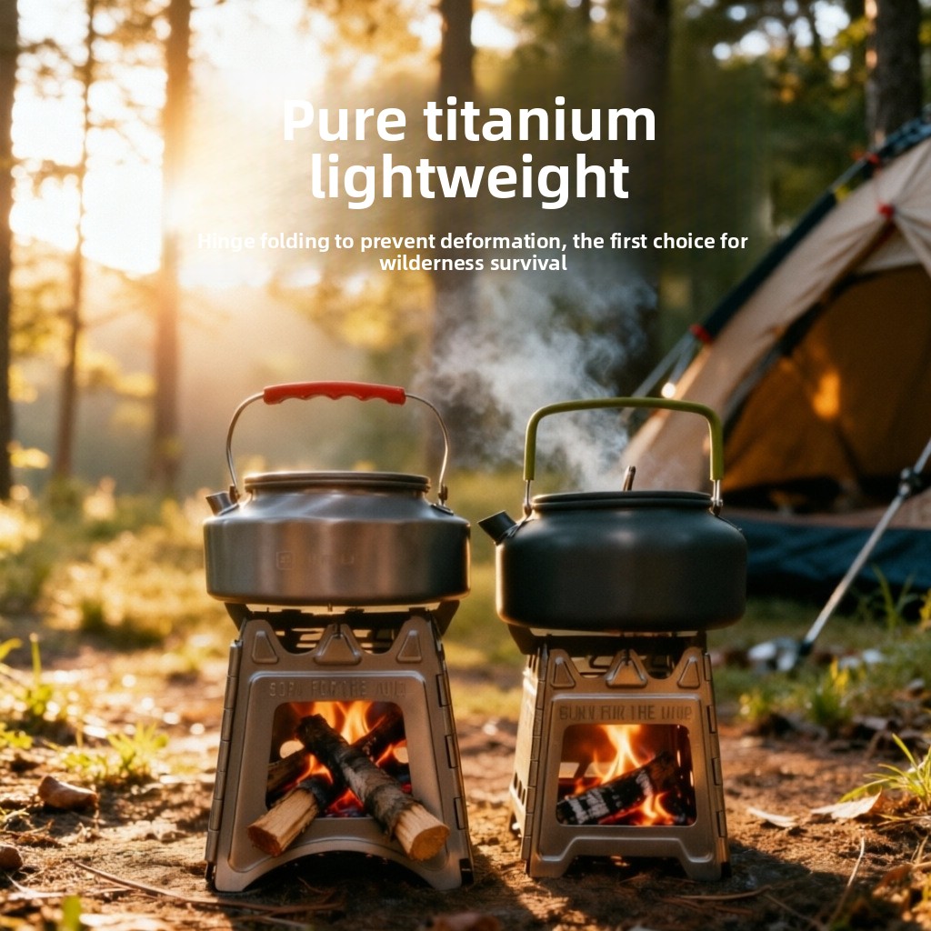TiForge コンパクト折りたたみ式チタン製ウッドストーブ - Camping Cooking Wood Stove のレビューと価格
