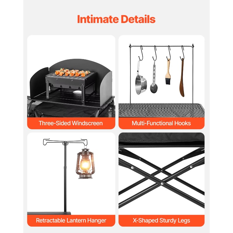 【人気】VEVOR キャンプキッチンテーブル アルミニウム製 - Camping Cooking Cupboard のレビューと価格