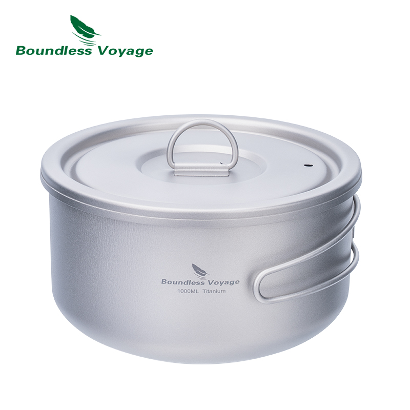 ふた付きのキャンプ用チタンポット,超軽量,屋外料理,単層,弁 - Camping Hiking Cooking のレビューと価格