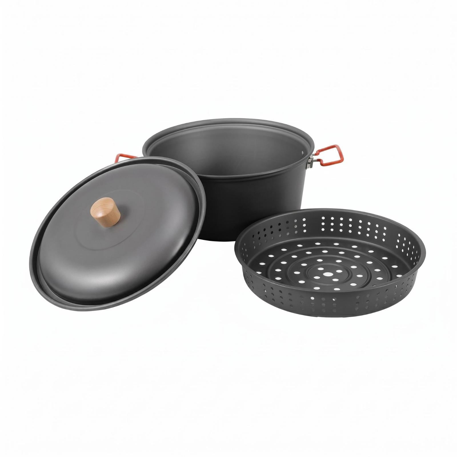 アウトドア調理用大型アルミ合金製蒸気鍋、ポータブル調理器具、 - Camping Cooking Vessel のレビューと価格