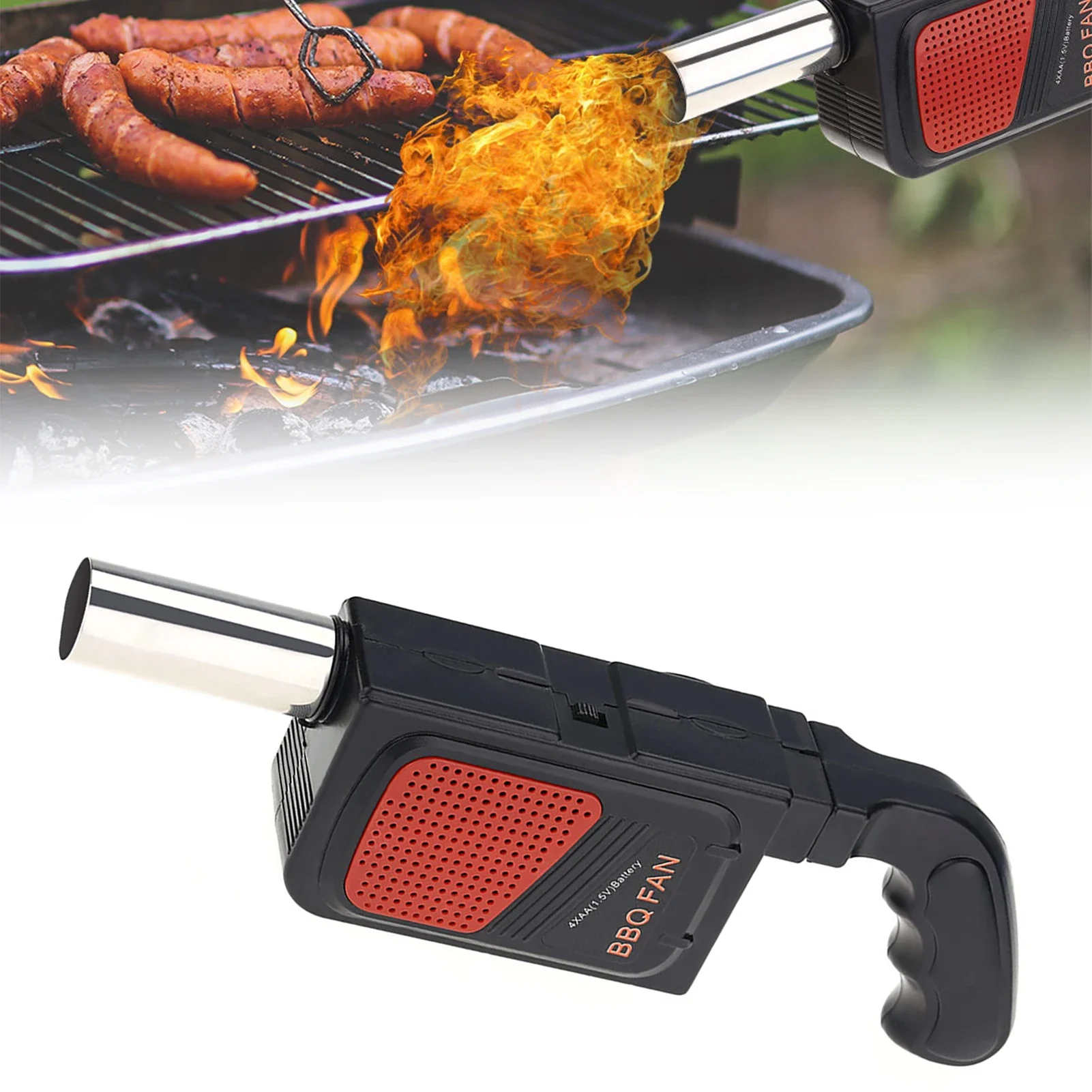 ポータブルハンドヘルド電気バーベキューファン送風機屋外キャン - Camping Hiking Cooking のレビューと価格