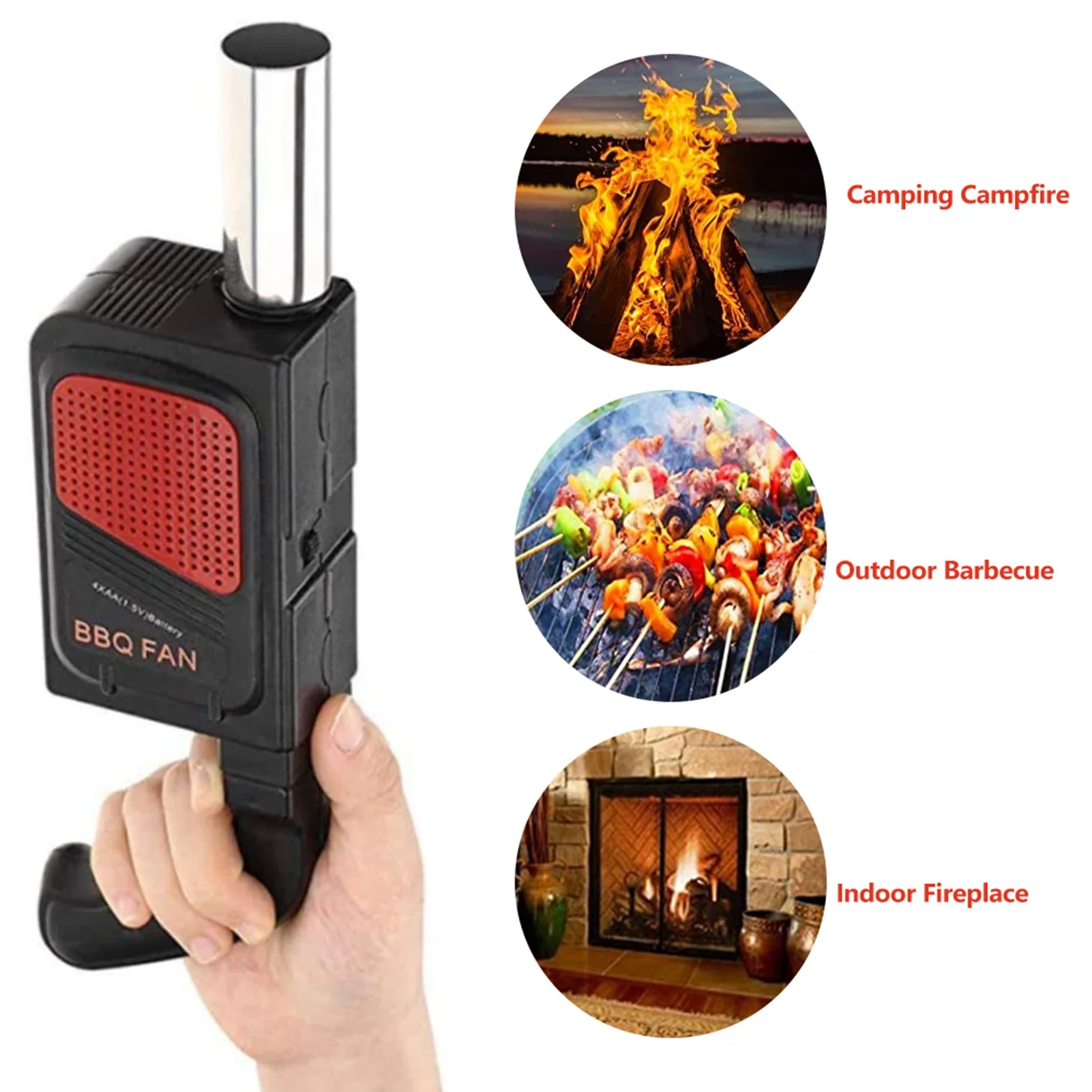 ポータブルハンドヘルド電気バーベキューファン送風機屋外キャン - Camping Hiking Cooking のレビューと価格