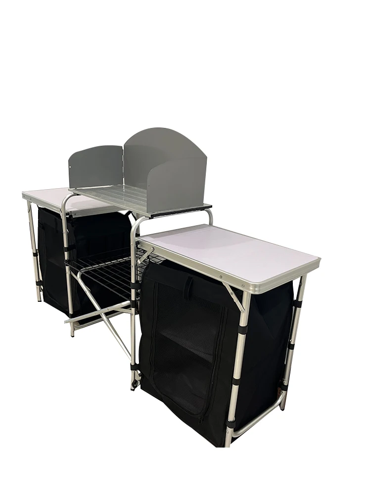 屋外キャンプ用アルミ製ポータブルキッチン折りたたみ式調理台 - Camping Outdoor Cooking Table のレビューと価格