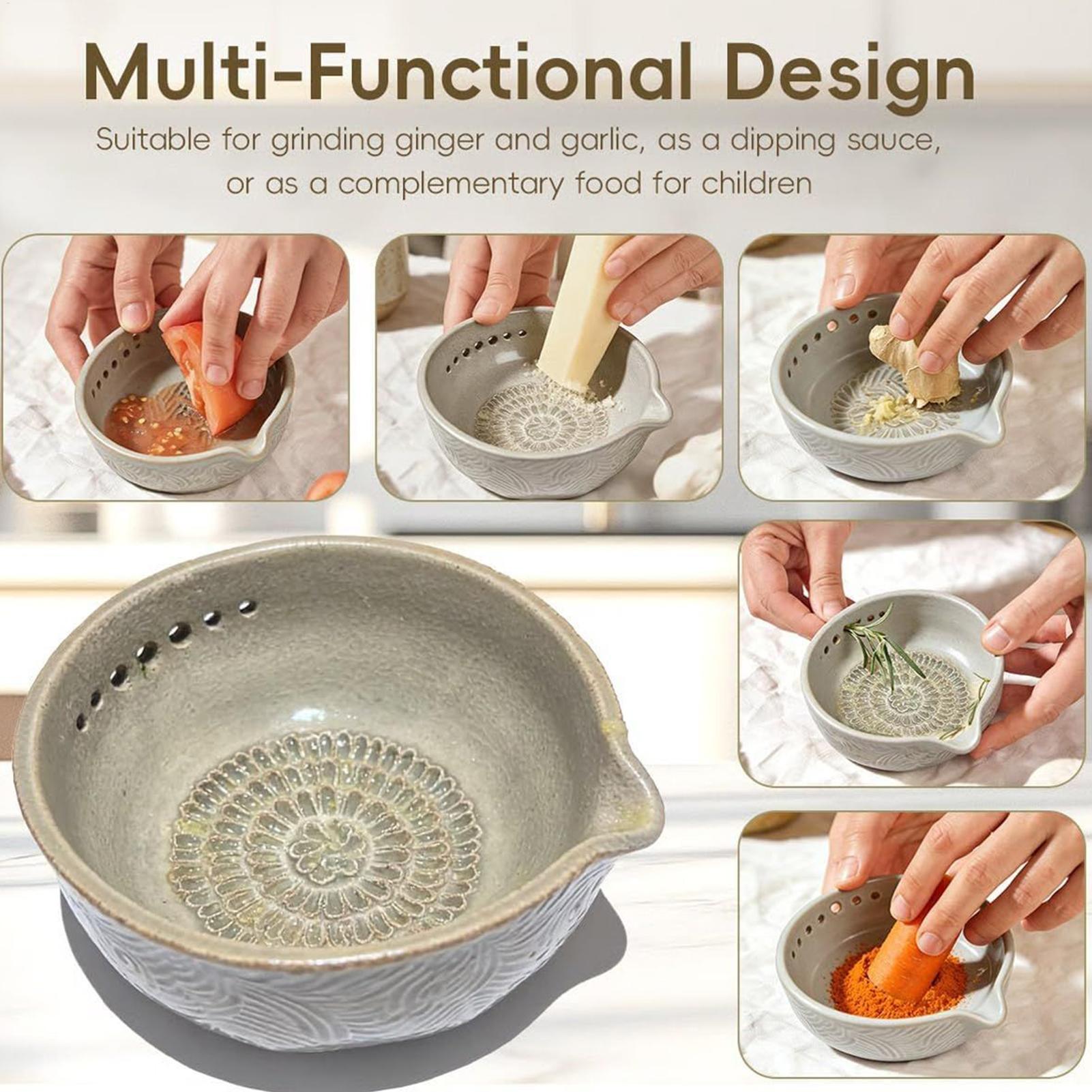 おろし金プレートセラミックグラインダーボウルブラシ付きニンニ - Camping Cooking Plate のレビューと価格